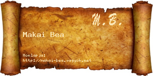 Makai Bea névjegykártya